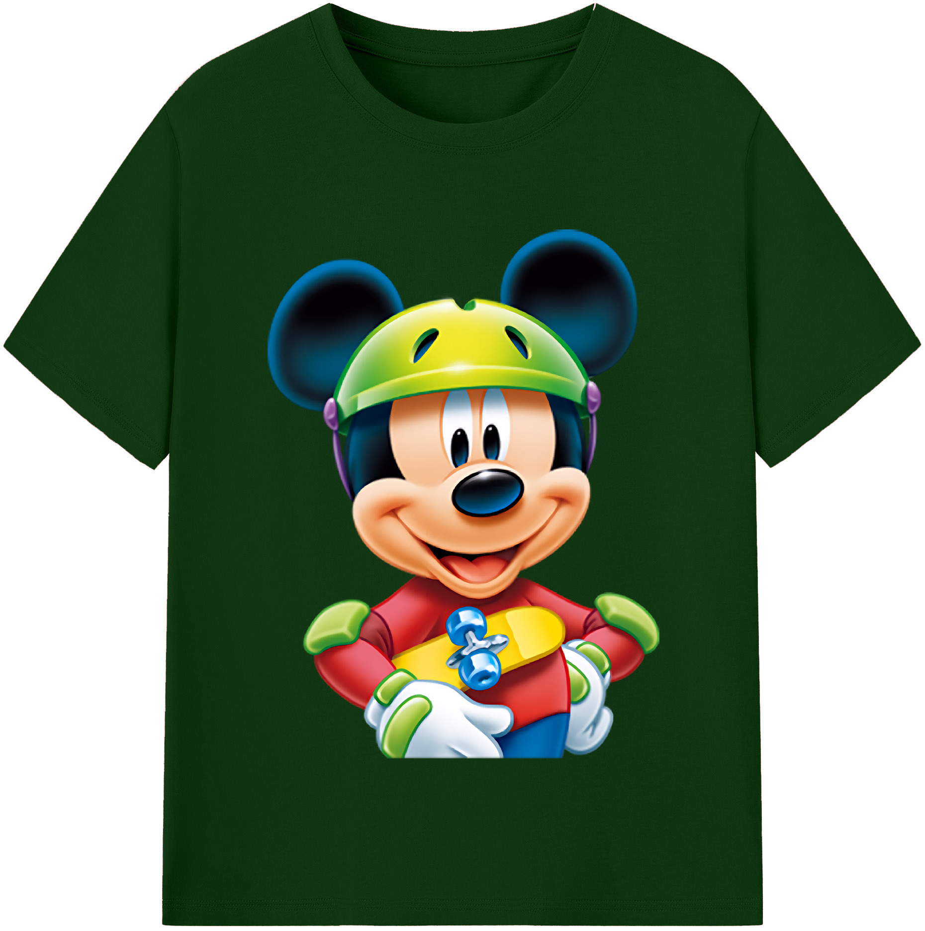（画像用） ミッキーマウス Mickey Mouse 綿100％半袖Tシャツ（フロントプリント）